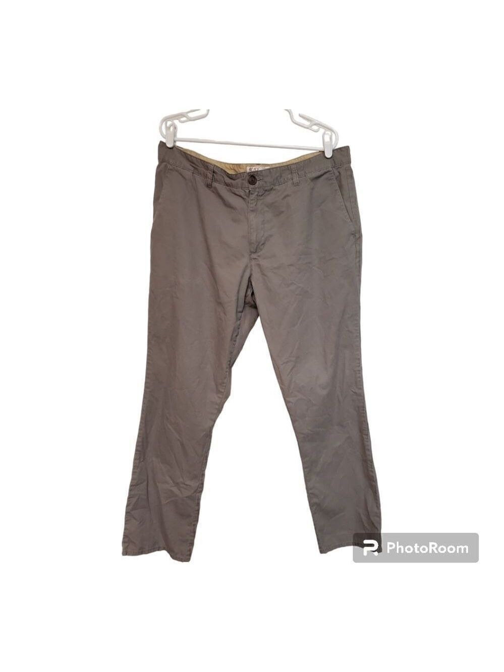 Original Penguin Mens Gray Chino Pants Size 38 Classic Fit Cotton